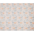 White and Orange Floral Embroidered Cotton Voile Fabric, 110 Cms Width, India-D25197