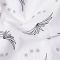 White and Black Abstract Floral Embroidered Cotton Voile Fabric, 110 Cms Width, India-D25195