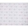 White and Grey Leaf Pattern Embroidered Cotton Voile Fabric, 110 Cms Width, India-D25192