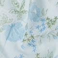 Light Blue Floral Embroidered Cotton Voile Fabric, 110 Cms Width, India-D25198