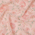 Blush Pink Cotton Voile Floral Embroidery Fabric, Width 110 Cms, India-D25312 Regal Fabrics