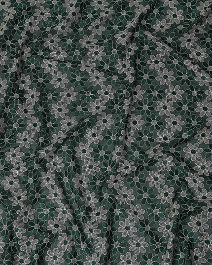 Hunter Green Cotton Voile Fabric 110cm | Regal Fabrics