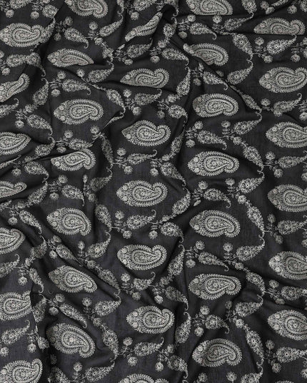 Charcoal Grey Cotton Voile Fabric 110cm | Regal Fabrics
