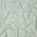 Mint Green Floral Embroidered Cotton Voile Fabric, 110 Cms Width, India-D25190