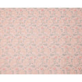Peach Floral Embroidered Cotton Voile Fabric, 110 Cms Width, India-D25193
