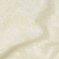 Cream Cotton Voile Leaf Embroidery Fabric, Width 110 Cms, India-D25307 Regal Fabrics