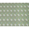 Sage Green Floral Embroidered Cotton Voile Fabric with Multicolor Threadwork, 110 Cms Width, India-D25326