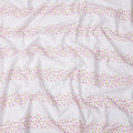 White Pink Floral Printed Cotton Voile Embroidery Fabric with Striped Design, 110 Cms Width, India-D25207
