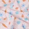 Pink Floral Printed Cotton Voile Embroidery Fabric, 110 Cms Width, India-D25201