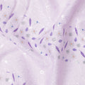 Lavender Floral Printed Cotton Voile Embroidery Fabric with Striped Design, 110 Cms Width, India-D25205