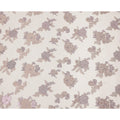 Ivory Floral Pure Silk Chiffon Fabric with Metallic Lurex, 110 Cms Width, South Korea-D25246