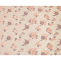 Cream Peach Floral Pure Silk Chiffon Fabric with Metallic Lurex, 110 Cms Width, South Korea-D25244 Regal Fabrics