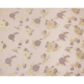 Peach Yellow Floral Pure Silk Chiffon Fabric with Metallic Lurex, 110 Cms Width, South Korea-D25256
