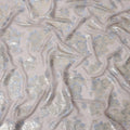 Light Pink Floral Metallic Lurex Pure Silk Chiffon Fabric, 110 Cms Width, South Korea-D25235