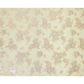 Light Green Floral Pure Silk Chiffon Fabric with Metallic Lurex, 110 Cms Width, South Korea-D25248