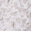 Light Lavender Floral Pure Silk Chiffon Fabric with Metallic Lurex, 110 Cms Width, South Korea-D25250