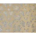 Green Blue Floral Pure Silk Chiffon Fabric with Metallic Lurex, 110 Cms Width, South Korea-D25249