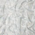 White Silver Abstract Metallic Lurex Pure Silk Chiffon Fabric, 110 Cms Width, South Korea-D25237