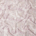 White Pink Abstract Pure Silk Chiffon Fabric, 110 Cms Width, South Korea, with Metallic Lurex-D25239