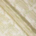 Cream Green Abstract Pure Silk Chiffon Fabric, 110 Cms Width, South Korea, with Metallic Lurex-D25238