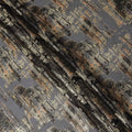 Black Abstract Metallic Lurex Pure Silk Chiffon Fabric, 110 Cms Width, South Kore-D25236