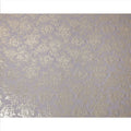 Greyish Gold Metallic Floral Design Premium Silk Chiffon Fabric, 110 Cms Width, Made in South Korea-D25965