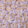 Lavender Gold Metallic Lurex Floral Design Premium Silk Chiffon Fabric, 110 Cms Width, Made in South Korea-D25955