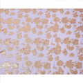 Lavender Gold Metallic Lurex Floral Design Premium Silk Chiffon Fabric, 110 Cms Width, Made in South Korea-D25955