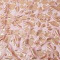 Baby Pink Gold Metallic Lurex Floral Design Premium Silk Chiffon Fabric, 110 Cms Width, Made in South Korea-D25958