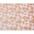 Baby Pink Gold Metallic Lurex Floral Design Premium Silk Chiffon Fabric, 110 Cms Width, Made in South Korea-D25958