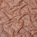 Peach Gold Metallic Lurex Design Premium Silk Chiffon Fabric, 110 Cms Width, Made in South Korea-D25954