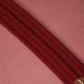 Coral Red Wrinkle Silk Chiffon Fabric with Golden Border Stripe Lightweight Sheer Textured Fabric for Sarees Dresses Dupattas and Crafts 110 Cms Wide South Korea Origin-D27668 Regal Fabrics