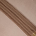 Brown Wrinkle Silk Chiffon Fabric with Golden Border Stripe Lightweight Sheer Textured Fabric for Sarees Dresses Dupattas and Crafts 110 Cms Wide South Korea Origin-D27665 Regal Fabrics