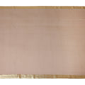 Brown Wrinkle Silk Chiffon Fabric with Golden Border Stripe Lightweight Sheer Textured Fabric for Sarees Dresses Dupattas and Crafts 110 Cms Wide South Korea Origin-D27665 Regal Fabrics