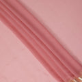 Pink Wrinkle Silk Chiffon Fabric with Golden Border Stripe Lightweight Sheer Textured Fabric for Sarees Dresses Dupattas and Crafts 110 Cms Wide South Korea Origin-D27662