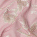 Dusty Pink Traditional Somali Silk Georgette Chiffon Dirac Fabric with Metallic Lurex, 3.5 Mtrs Piece, Width 140 Cms, Made in South Korea-D26511