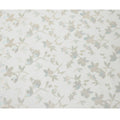 Mint Green Floral Pattern Silk Chiffon Fabric with Metallic Lurex, 140 Cms, South Korea-D25485