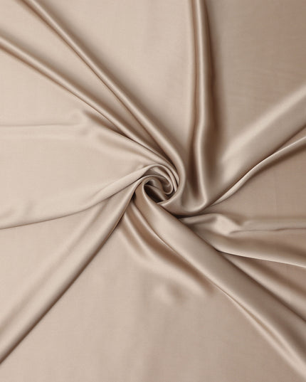 Beige Plain Silk Satin Fabric 110cm | Chinese