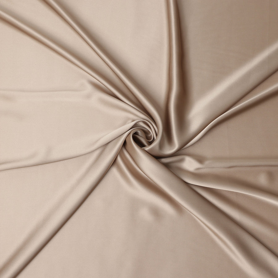 Beige Plain Silk Satin Fabric 110cm | Chinese