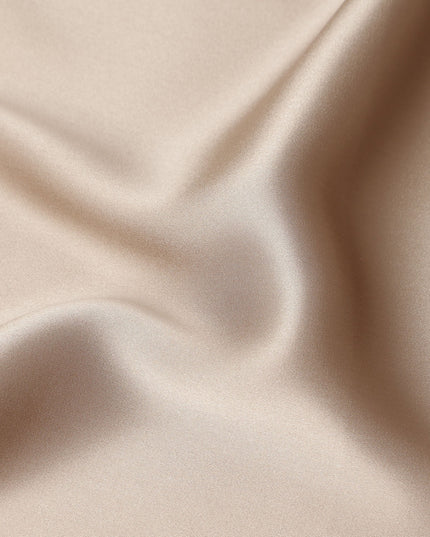 Beige Plain Silk Satin Fabric 110cm | Chinese