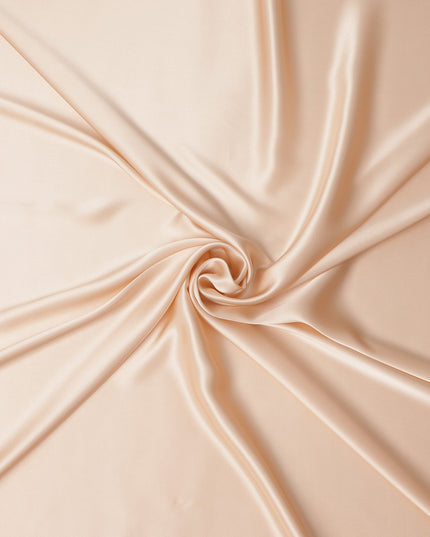 Beige Plain Silk Satin Fabric 110cm | Chinese