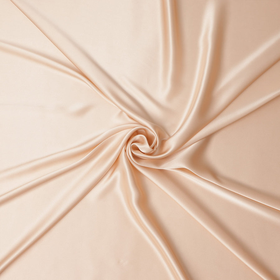 Beige Plain Silk Satin Fabric 110cm | Chinese