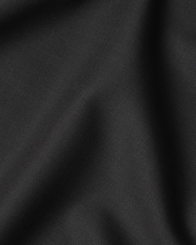 Charcoal Black Premium Blended Poly Wool Suiting Fabric 150 Cm Width Durable Breathable Smooth Finish Wrinkle Resistant Fabric For Suits Blazers Trousers Formal Wear Made In India-D28851 Regal Fabrics