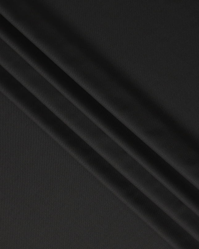Charcoal Black Premium Blended Poly Wool Suiting Fabric 150 Cm Width Durable Breathable Smooth Finish Wrinkle Resistant Fabric For Suits Blazers Trousers Formal Wear Made In India-D28851 Regal Fabrics