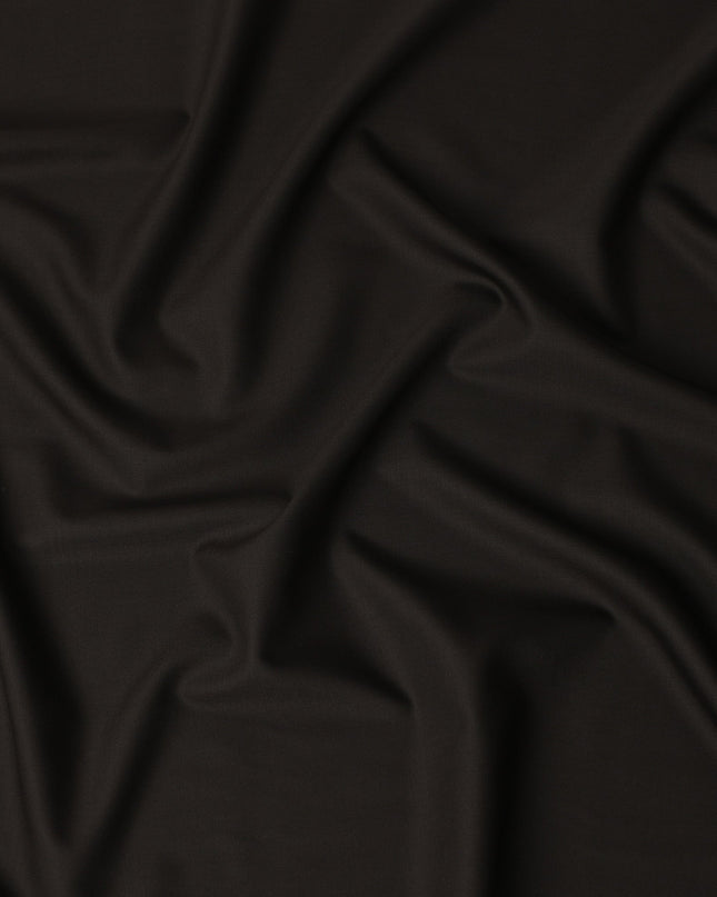 Dark Espresso Brown Premium Blended Poly Wool Suiting Fabric 150 Cm Width Smooth Finish Durable Breathable Wrinkle Resistant Fabric For Suits Blazers Trousers Formal Wear Made In India-D28858 Regal Fabrics