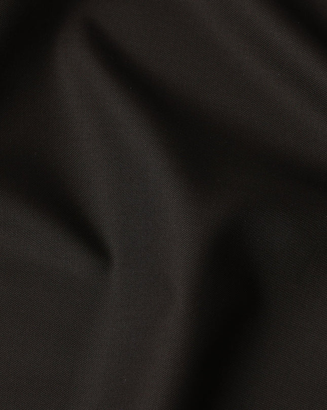 Dark Espresso Brown Premium Blended Poly Wool Suiting Fabric 150 Cm Width Smooth Finish Durable Breathable Wrinkle Resistant Fabric For Suits Blazers Trousers Formal Wear Made In India-D28858 Regal Fabrics