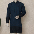 Blue Silk Men's Kurta Pajama - D29309