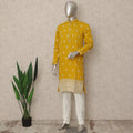 Mustard Yellow Raw Silk Kurta Pyjama Set Men