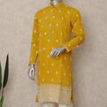 Mustard Yellow Raw Silk Kurta Pyjama Set Men