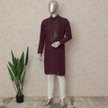 Purple Cotton Silk Men's Kurta Pajama - D29306